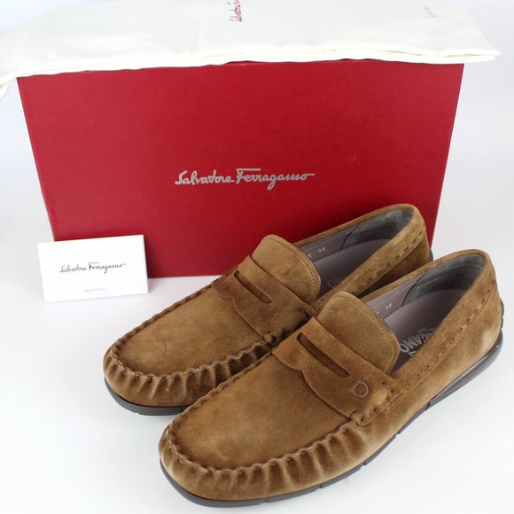 ferragamo suede drivers